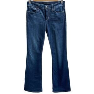 Joe's Jeans Womens Sz 27 The Icon Flare Wilkins Dark Blue Denim Stretchy